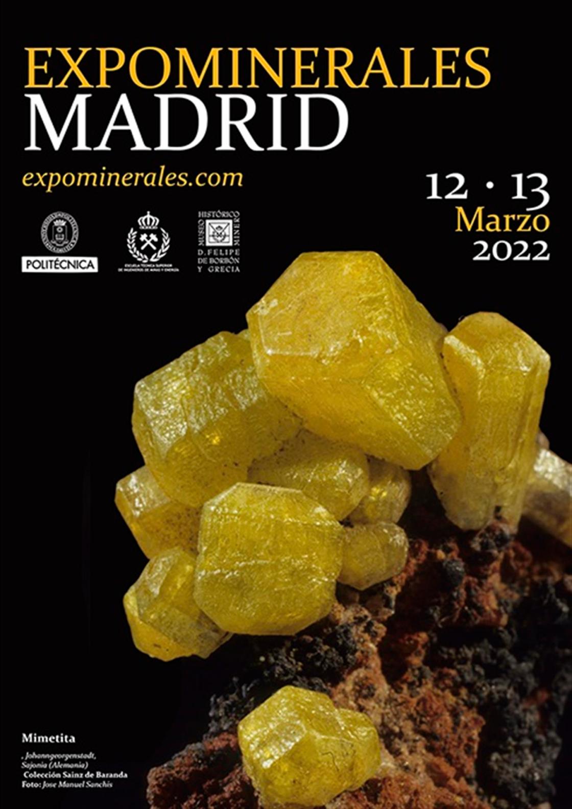 Póster Expominerales Madrid 2022.