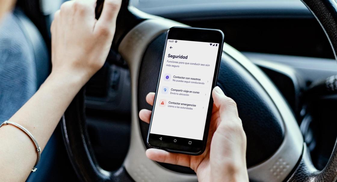 Imagen de las herramienta de seguridad de Cabify. CEDIDA