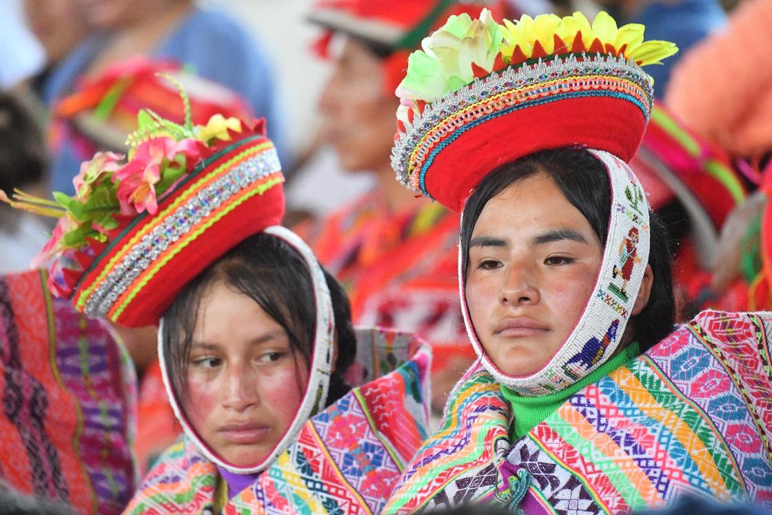 Indigenous people of the Amazon region attend a meeting with Pope Francis in the Coliseo Regional Madre de Dios, Puerto Maldonado, Peru, 19 January 2018. Pope Francis is in Peru until 22 January. EPA-EFE/LUCA ZENNARO/FILE
