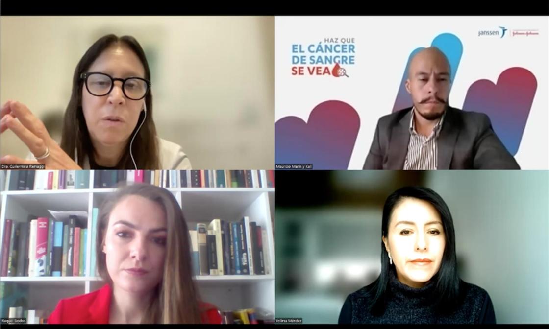 Captura de pantalla de una conferencia sobre el mieloma, titulada "Innovación y Divulgación: dos elementos clave en la gestión del cáncer hematológico". EFE