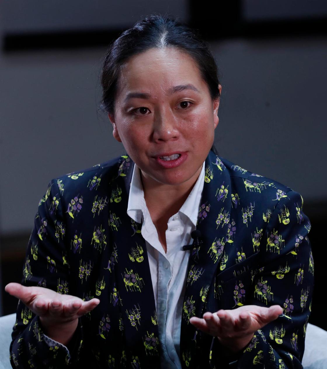 La directora de políticas públicas globales para ciudades y transporte en Uber, Shin-pey Tsay habla durante una entrevista con Efe, el 27 de septiembre de 2022, en Ciudad de México (México). EFE/Mario Guzmán