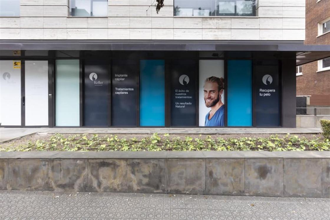 Clínica Keller Hair Center, ubicada en el barrio de Sarrià en Barcelona