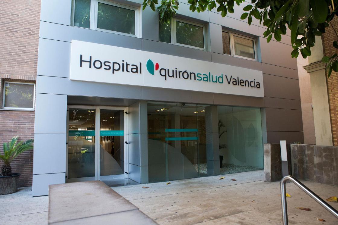 Imagen de la fachada del Hospital Quirónsalud Valencia