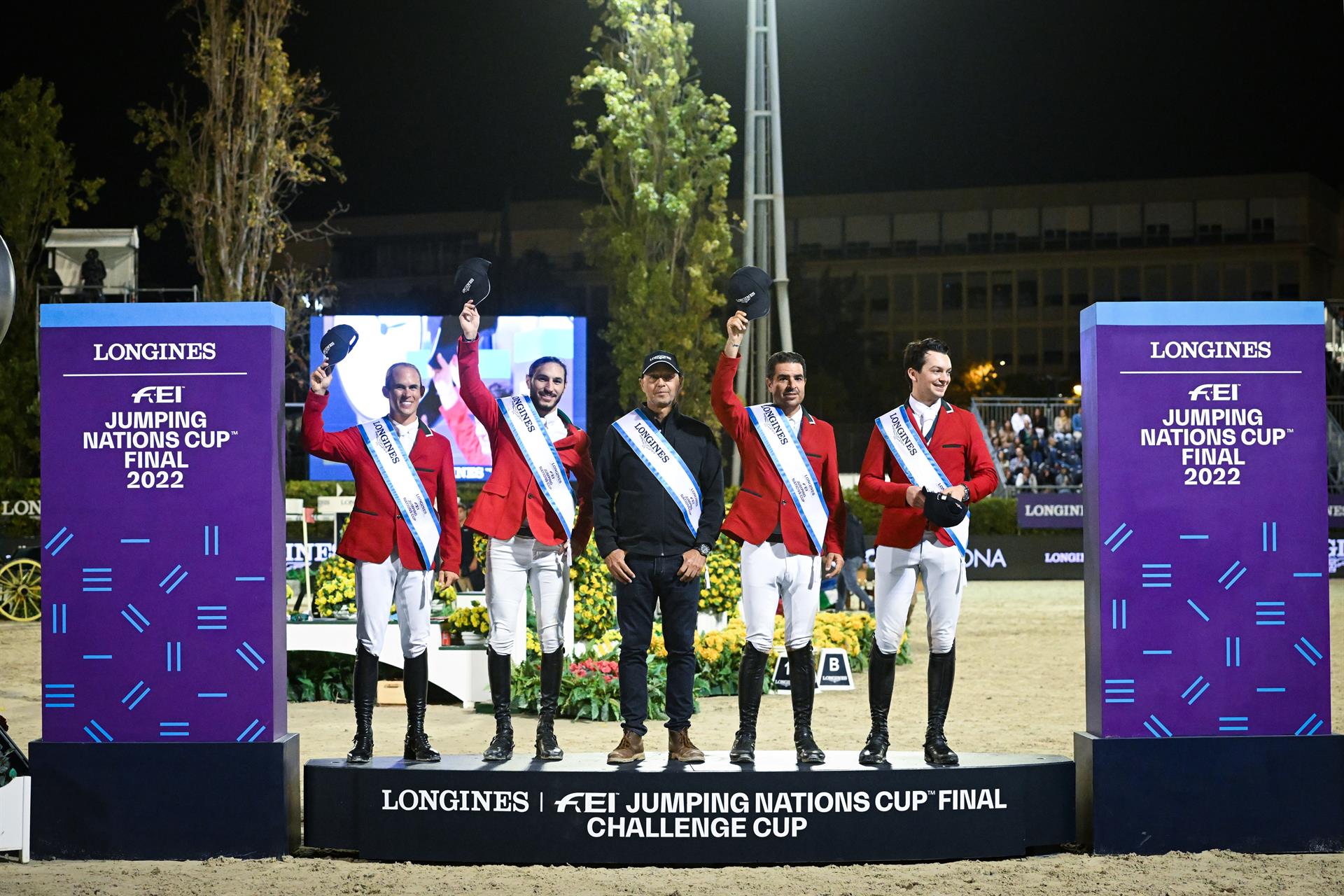 El equipo mexicano de salto a caballo se alzó este sábado con la Challenge Cup, final de consolación de la Longines FEI Jumping Nations Cup Final, que se disputa en el Real Club de Polo de Barcelona. EFE/FEI/Richard Juilliart/CRÉDITO OBLIGATORIO/SOLO USO EDITORIAL PARA LA NOTICIA QUE ACOMPAÑA