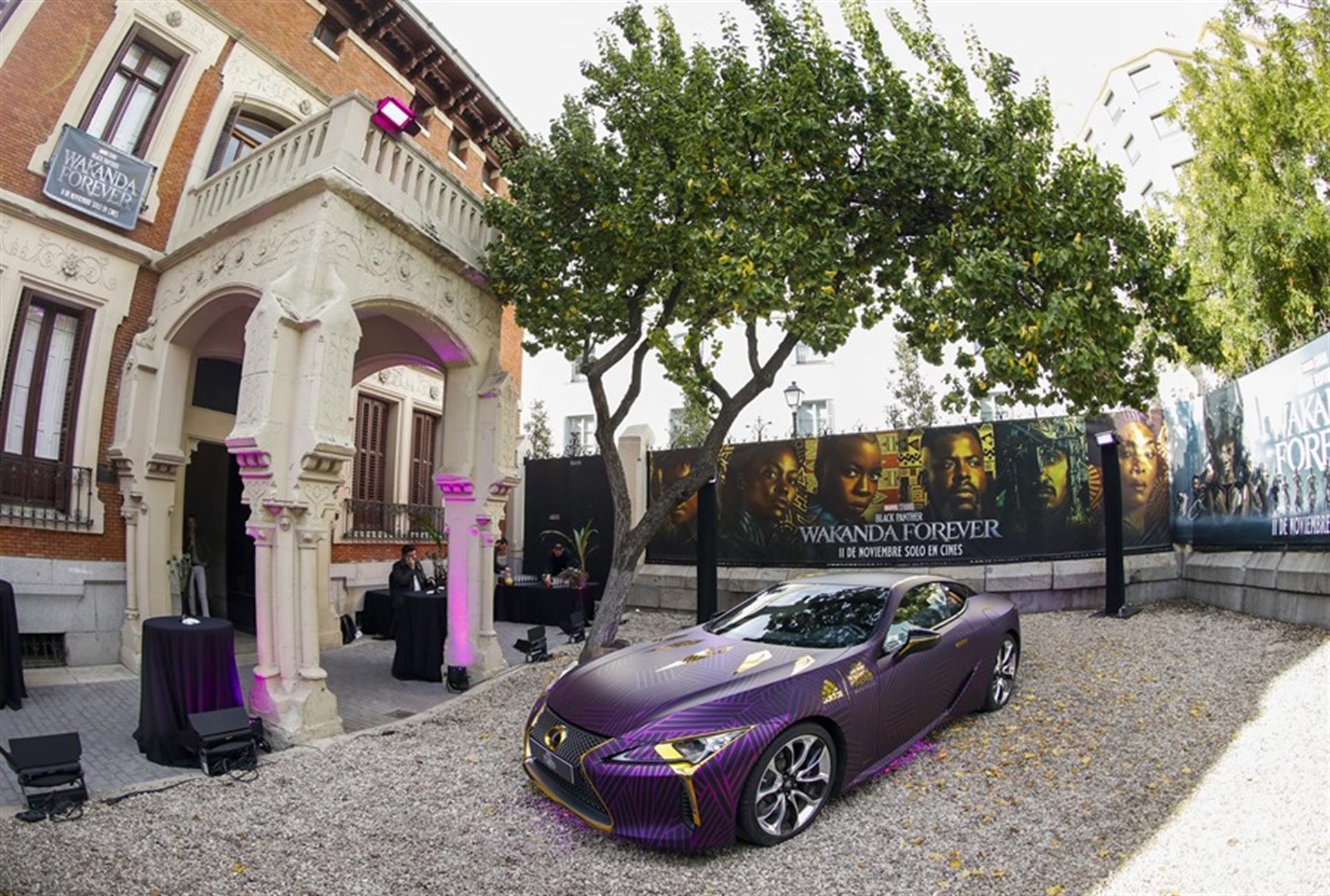 MADRID, 04/11/2022.- Vista de la presentación del espacio de Marvel y Lexus con motivo de la película "Black Panther", que se estrenará el próximo 11 de noviembre, este viernes en el Palacio Santa Barbara en Madrid. EFE/David Fernández