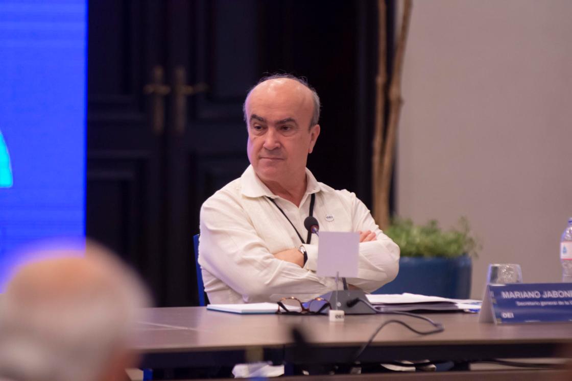 Mariano Jabonero, secretario general de la Organización de Estados Iberoamericanos para la Educación, la Ciencia y la Cultura (OEI), participa en la XIV Reunión Ordinaria de la Asamblea General de la institución, hoy en Santo Domingo (República Dominicana). EFE/ Eddy Vittini 