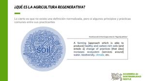 Imagen de la presentación de la charla virtual, organizada por la Academia de Sostenibilidad Nestlé, sobre agricultura regenerativa.