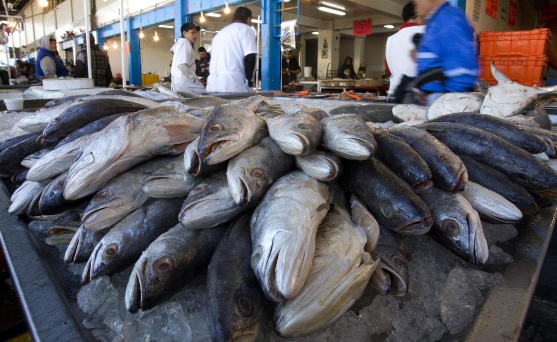 Foto de Archivo. Vista de un puesto de pescado hoy, martes 9 de febrero de 2010, en el mercado de Nueva Viga en Ciudad de México. EFE/Alex Cruz