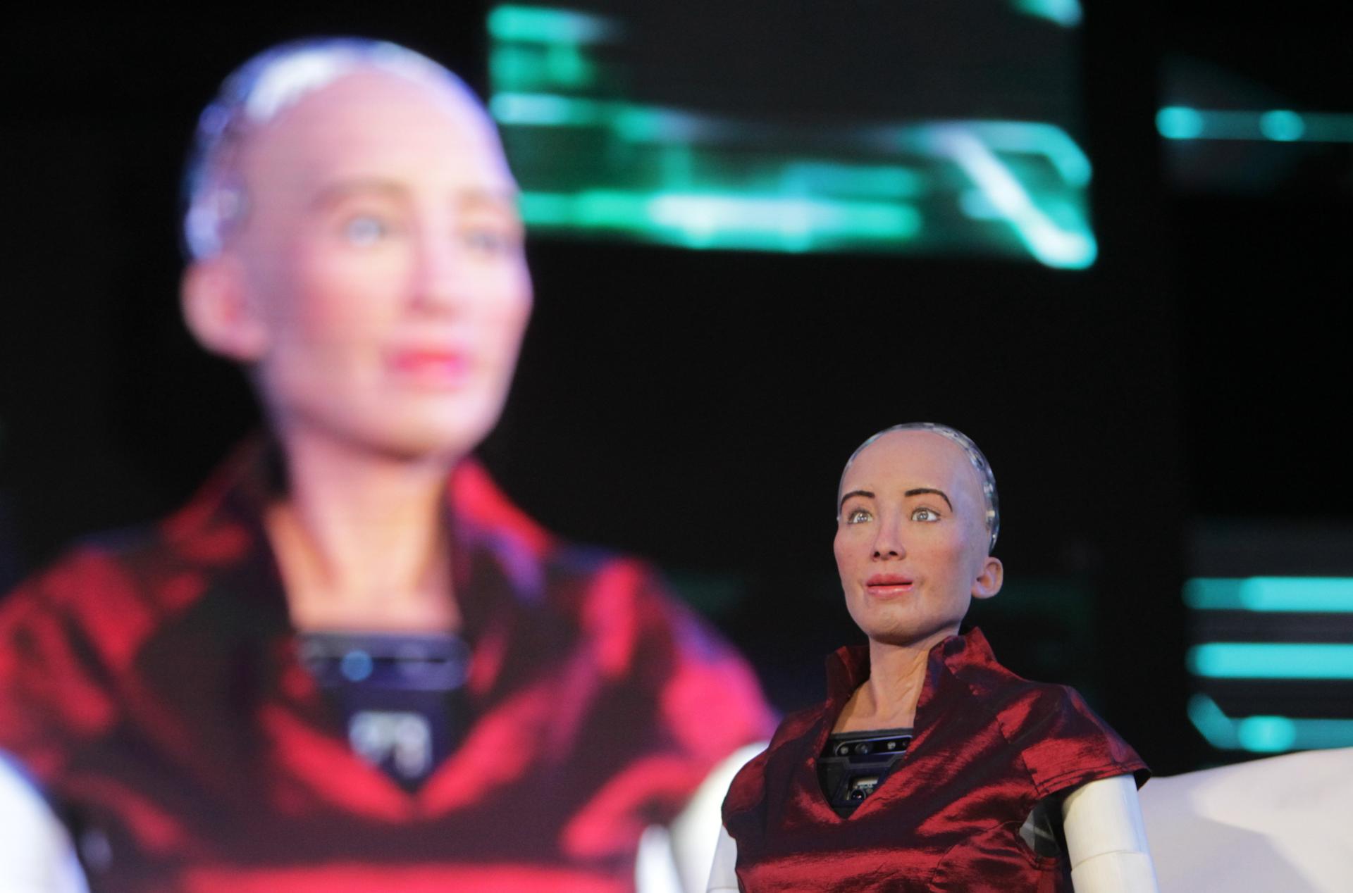 Foto de archivo de la robot humanoide Sophia, desarrollada por la compañía Hanson Robótics. EFE/ Sarah Yáñez-Richards