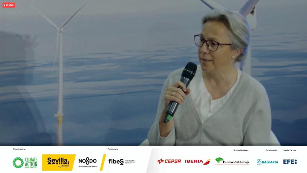 Instantánea de la jefa de Área de Medio Ambiente y Cambio Climático de la Agencia Española de Cooperación Internacional para el Desarrollo, Maite Martín-Crespo.