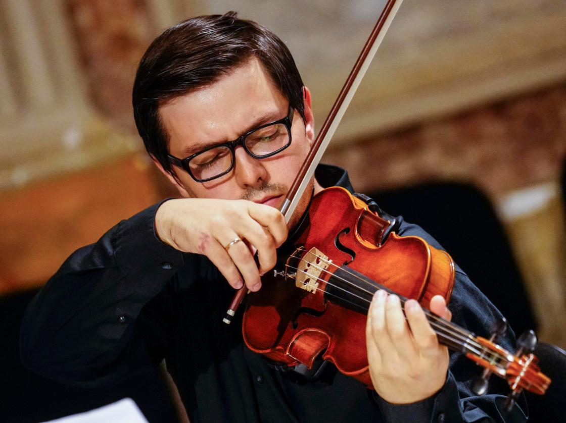 BARCELONA, 07/22/2023.- Photograph of the concert of the classical trio from Kazakhstan Forte Trio within the framework of the event Kazakhstan Night with the presence of international representatives on Saturday, in Barcelona. EFE/ Enric Fontcuberta