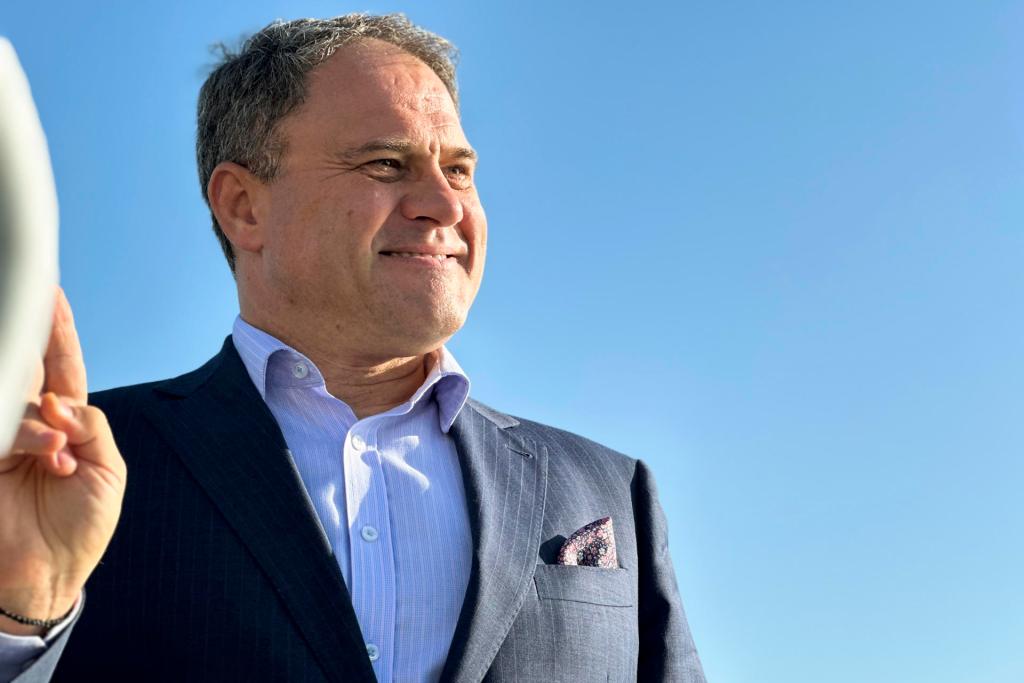 AKTAU (KAZAKHSTAN), 15/09/2023.- Kazakh Deputy Foreign Minister Roman Vassilenko on Friday. Kazakhstan took another step towards opening up to foreign tourism by announcing that it will increase the number of countries whose citizens will not need visas to visit the Central Asian republic to 100. EFE/ Kulpash Konyrova