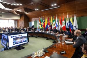 Fotografía cedida por ALADI, que muestra la XIX Reunión del Consejo de Ministros, en Montevideo (Uruguay). EFE/ALADI