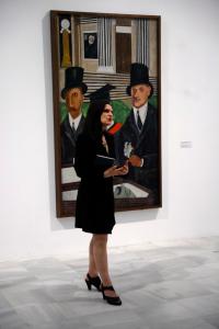 MADRID, 03/10/2023.- El Museo Reina Sofía presenta "Ben Shahn. De la no conformidad", la primera retrospectiva en España de uno de los grandes representantes del realismo social norteamericano, este martes en Madrid.En la imagen, la a comisaria de la exposición Laura Katzman. EFE/Aitor Martín