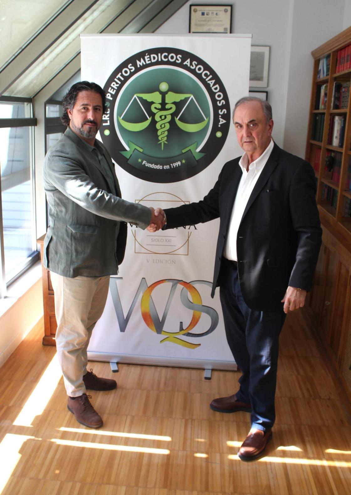 Pie de foto: D. Alejandro Truébano, (CLEA) y D. Alfonso Roldán (LRL)Autor: LRL Peritos Médicos Asociados SA