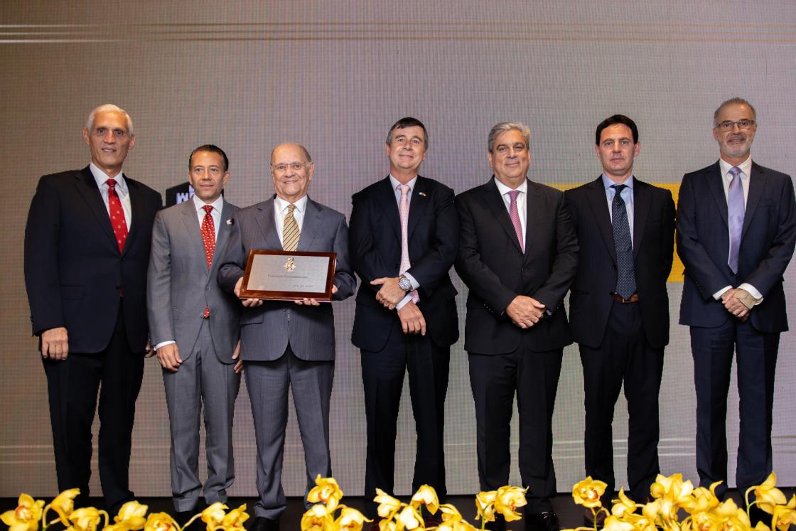Photo courtesy of Castillo Hermanos showing (l-r) Guillermo Castillo Villacorta, Stuardo Sinibaldi, Juan Monge Calderón, Juan Carlos Carrera, Samuel Cuñado and Bernardo Castillo, during the award ceremony of the Plaque of Honor of the Royal Order of Civil Merit of the Kingdom of Spain to Cervecería Centro Americana of Guatemala. EFE/ Castillo Hermanos