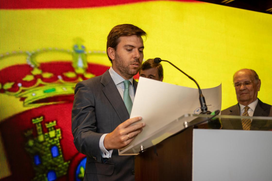 Photo courtesy of Castillo Hermanos. Pablo Moreno, Spanish Consul in Guatemala, delivers a speech during the ceremony of the awarding of the Plaque of Honor of the Royal Order of Civil Merit of the Kingdom of Spain to Cervecería Centro Americana of Guatemala. EFE/ Castillo Hermanos