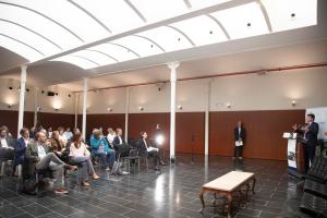 BARCELONA (ESPAÑA), 16/11/2023.-El secretario general de Telecomunicaciones, Matías González, este jueves en Barcelona en que la Agencia EFE, en colaboración con Orange, ha organizado el encuentro informativo EFE Fórum "Redes 5G+, un impulso decisivo hacia la sostenibilidad. EFE/ Marta Pérez