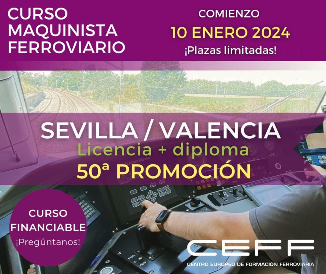 Pie de foto: 50º Promoción CEFF Curso maquinistaAutor: Centro Europeo de Formación Ferroviaria (CEFF)