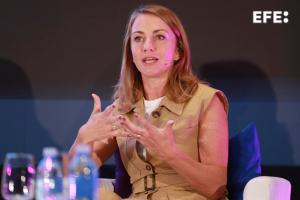 Veronique Billia, líder en innovación estratégica para LINK Roche Latinoamérica, participa hoy del Roche Press Day en Ciudad de Panamá (Panamá).EFE/Gerardo Pesantez