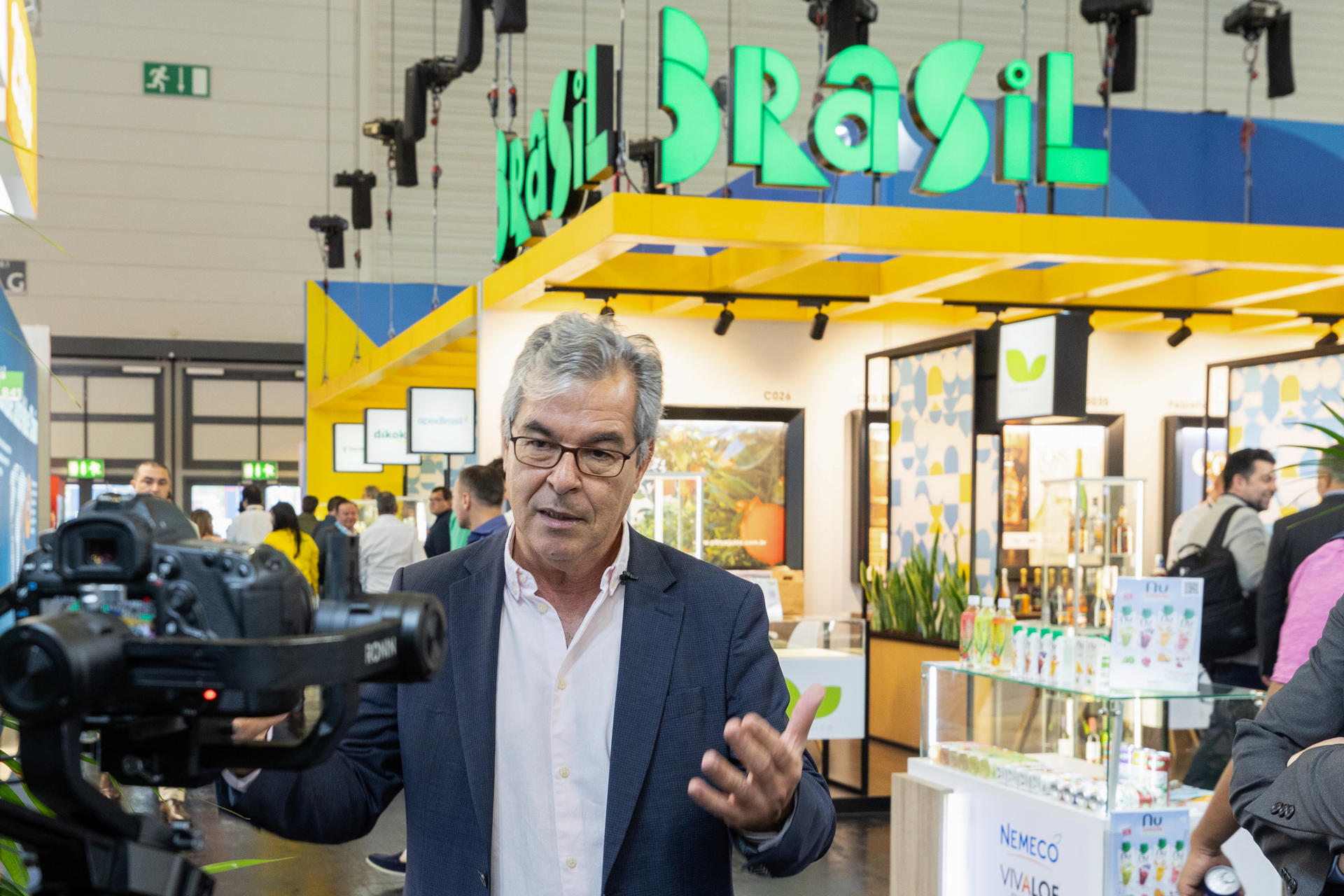 Jorge Viana, the president of ApexBrasil, speaks during his participation in the international food and beverages sector fair, Anuga, between October 7 and October 11, 2023, in Cologne (Germany). EFE/ApexBrasil/EDITORIAL USE ONLY/AVAILABLE ONLY TO ILLUSTRATE THE ACCOMPANYING NEWS STORY (MANDATORY CREDIT)