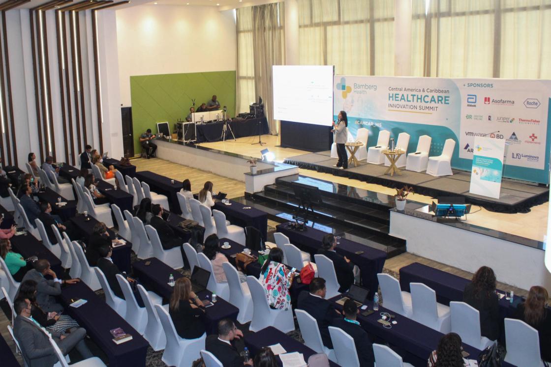 Fotografía cedida por Bamberg Health donde se observa el evento Central America & the Caribbean Healthcare Innovation Summit 2022, el 16 de marzo del 2022, en Ciudad de Panamá (Panamá).EFE/ Bamberg Health SOLO USO EDITORIAL/SOLO DISPONIBLE PARA ILUSTRAR LA NOTICIA QUE ACOMPAÑA (CRÉDITO OBLIGATORIO) 