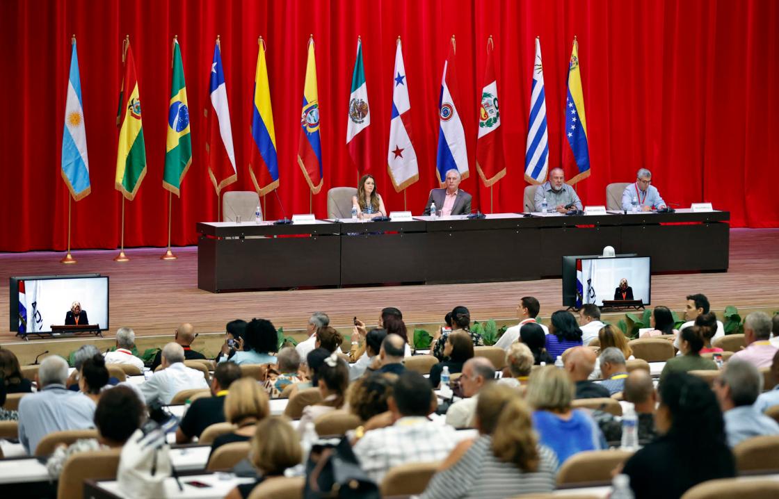 Imagen de archivo de la Inauguración de la décima edición de la Expo ALADI. EFE/ Ernesto Mastrascusa