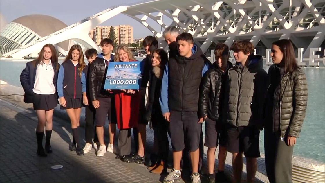 Imagen del visitante un millón en el Museu de les Ciències de València