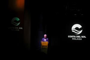 MADRID, 24/01/2024.- El presidente de la Diputación de Málaga y "Turismo Costa del Sol", Francisco Salado, este miércoles durante el acto de presentación de la campaña "Grita mi nombre" en el contexto de la feria internacional de Turismo Fitur 2024, en Madrid. EFE/David Fernández