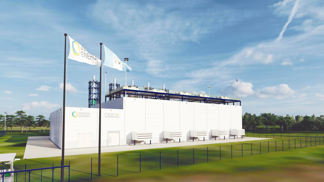 Ilustración digital cedida por SAMPOL, que muestra la central eléctrica de última generación de 45 MW, en Petén (Guatemala). EFE/SAMPOL/SOLO USO EDITORIAL/SOLO DISPONIBLE PARA ILUSTRAR LA NOTICIA QUE ACOMPAÑA (CRÉDITO OBLIGATORIO)