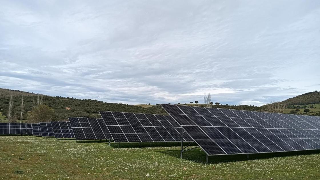 Imagen cedida por Nestlé España con paneles del parque solar fotovoltaico de Herrera del Duque (Badajoz). EFE/NESTLÉ/IMAGEN CEDIDA/CRÉDITO OBLIGATORIO
