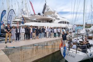 PALMA DE MALLORCA (ISLAS BALEARES) 27-04-24.Vista de la presentación del velero escuela Galaxie, el primer velero impulsado 100% con energía eléctrica. EFE/Ezequiel Espinar
