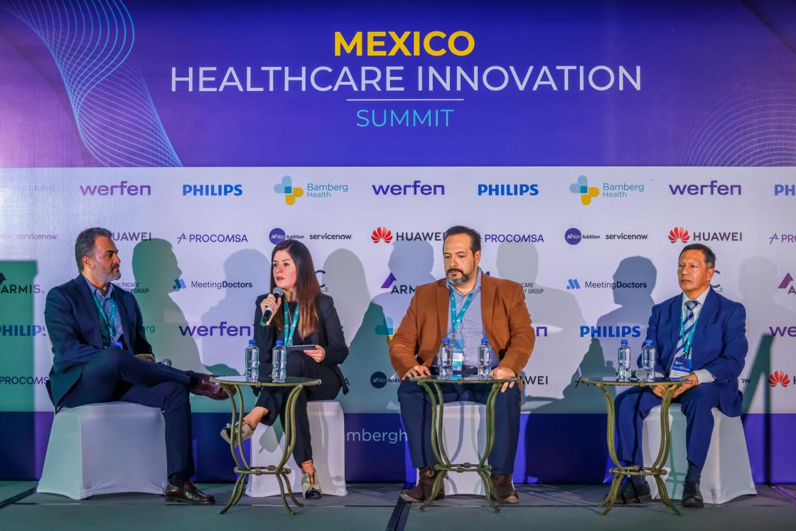 Fotografía cedida por Bamberg Health de los participantes al Healthcare Innovation Summit este miércoles, en Ciudad de México (México). EFE/ Ángel Delgado SOLO USO EDITORIAL/NO VENTAS/SOLO DISPONIBLE PARA ILUSTRAR LA NOTICIA QUE ACOMPAÑA/CRÉDITO OBLIGATORIO