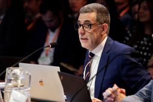 El presidente de la Conferencia de las Partes, Marcelo Cousillas participa de la tercera reunión de la Conferencia de las Partes del Acuerdo de Escazú este miércoles, en Santiago (Chile).EFE/ Elvis González