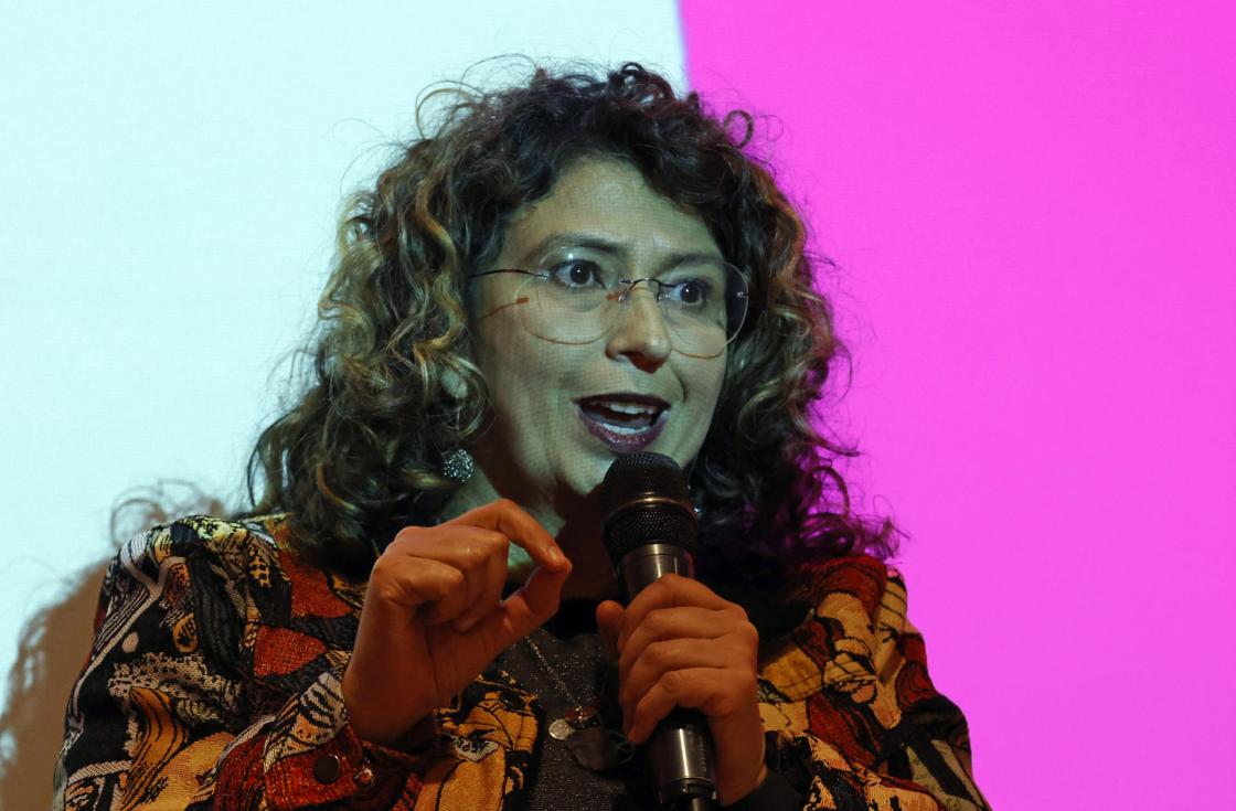 La Directora de Audiovisuales, Cine y Medios Interactivos (DACMI) Diana Díaz participa en la presentación del Bogotá Audiovisual Market (BAM), en Bogotá (Colombia). EFE/Mauricio Dueñas Castañeda 