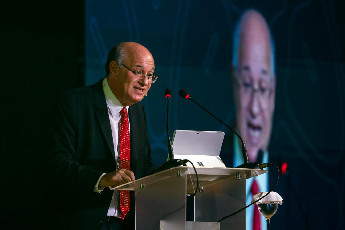 The President of the Inter-American Development Bank (IDB), Ilan Goldfajn, participates in the IDB Impact+ conference on the final day of Sustainability Week, on Thursday in Manaus (Brazil). EFE/Antonio Lacerda