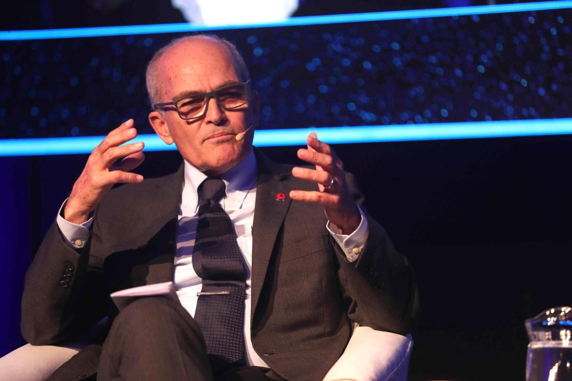 El expresidente de la Confederación Nacional de Instituciones Empresariales Privadas (Confiep), Roque Benavides participa de un acto de conmemoración por el trigésimo aniversario de Telefónica, en Lima (Perú). EFE/Paolo Aguilar