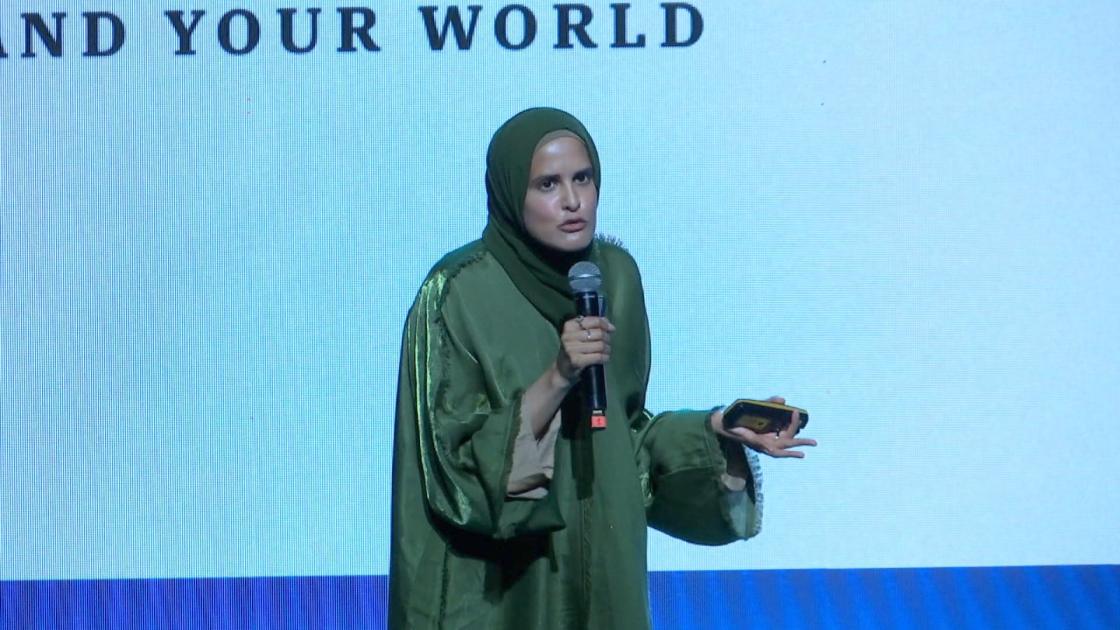 La conferenciante mundial sobre liderazgo inclusivo Raisa Ghazi, este viernes en el Ecosystems 2030, celebrado en A Coruña. EFE