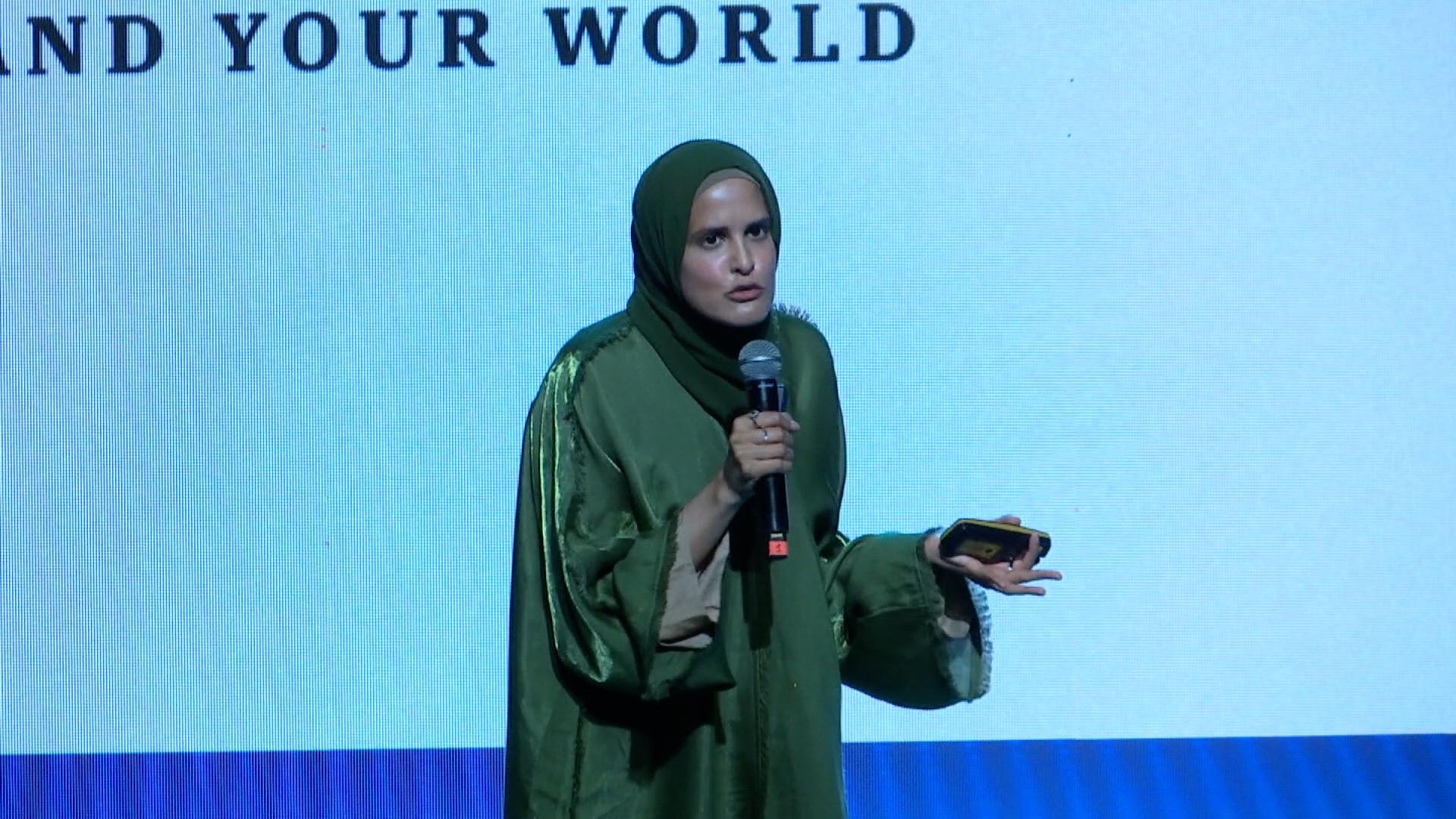 La conferenciante mundial sobre liderazgo inclusivo Raisa Ghazi, este viernes en el Ecosystems 2030, celebrado en A Coruña. EFE