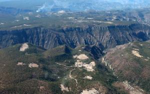 Fotografía aérea que muestra las Barrancas del Cobre en el municipio de Creel, en el estado de Chihuahua (México). EFE/Alex Cruz