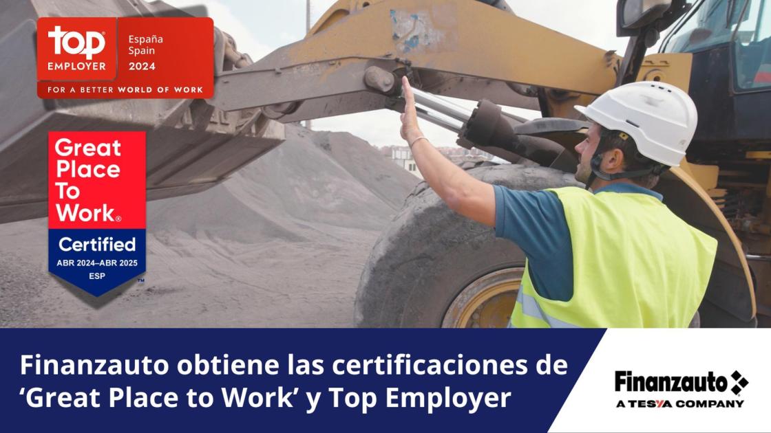 Finanzauto obtiene las certificaciones de ‘Great Place to Work’ y Top Employer.IMAGEN CEDIDA POR FINANZAUTO