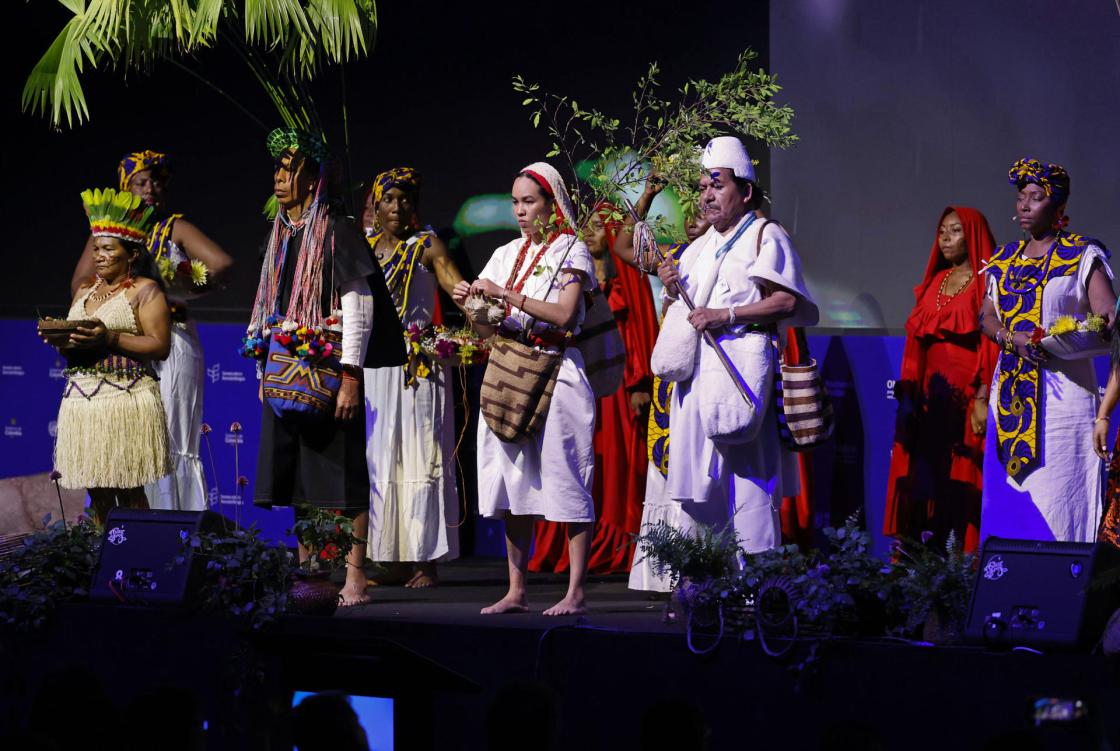 Artistas se presentan en la inauguración de la COP16 de Biodiversidad en Cali (Colombia). EFE/ Mauricio Dueñas Castañeda 
