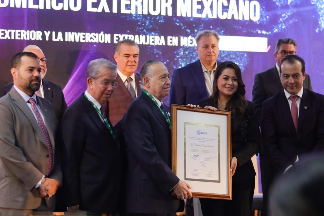 COMCE llevó a cabo la inauguración de la trigésima edición del Congreso del Comercio Exterior Mexicano, el cual tiene lugar en la ciudad de Aguascalientes, del 17 al 18 de octubre de 2024. SOLO USO EDITORIAL/ EFE