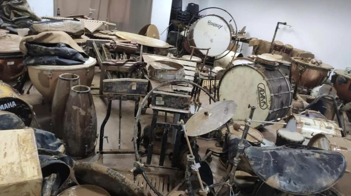 Pie de foto: Instrumentos afectados por la DANAAutor: Sociedad musical