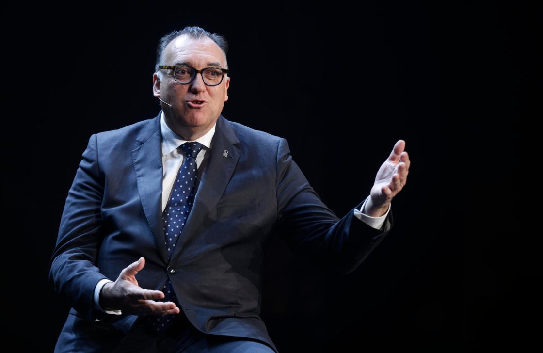 Arturo Bernal, consejero de Turismo de la Junta de Andalucía, durante la presentación de la campaña de turismo de la Costa del Sol en Fitur, en la Plaza de Toros de las Ventas, en Madrid. EFE/David Fernández 
