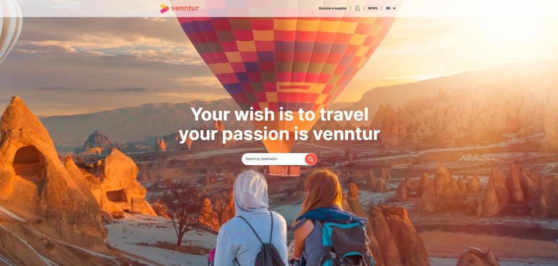 Página de inicio de venntur. Autor: venntur