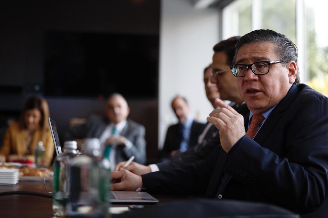 El director general de Norcantabric, Juan Emilio Cano, participa en una reunión de trabajo en Ciudad de México (México). EFE/ Sashenka Gutiérrez 