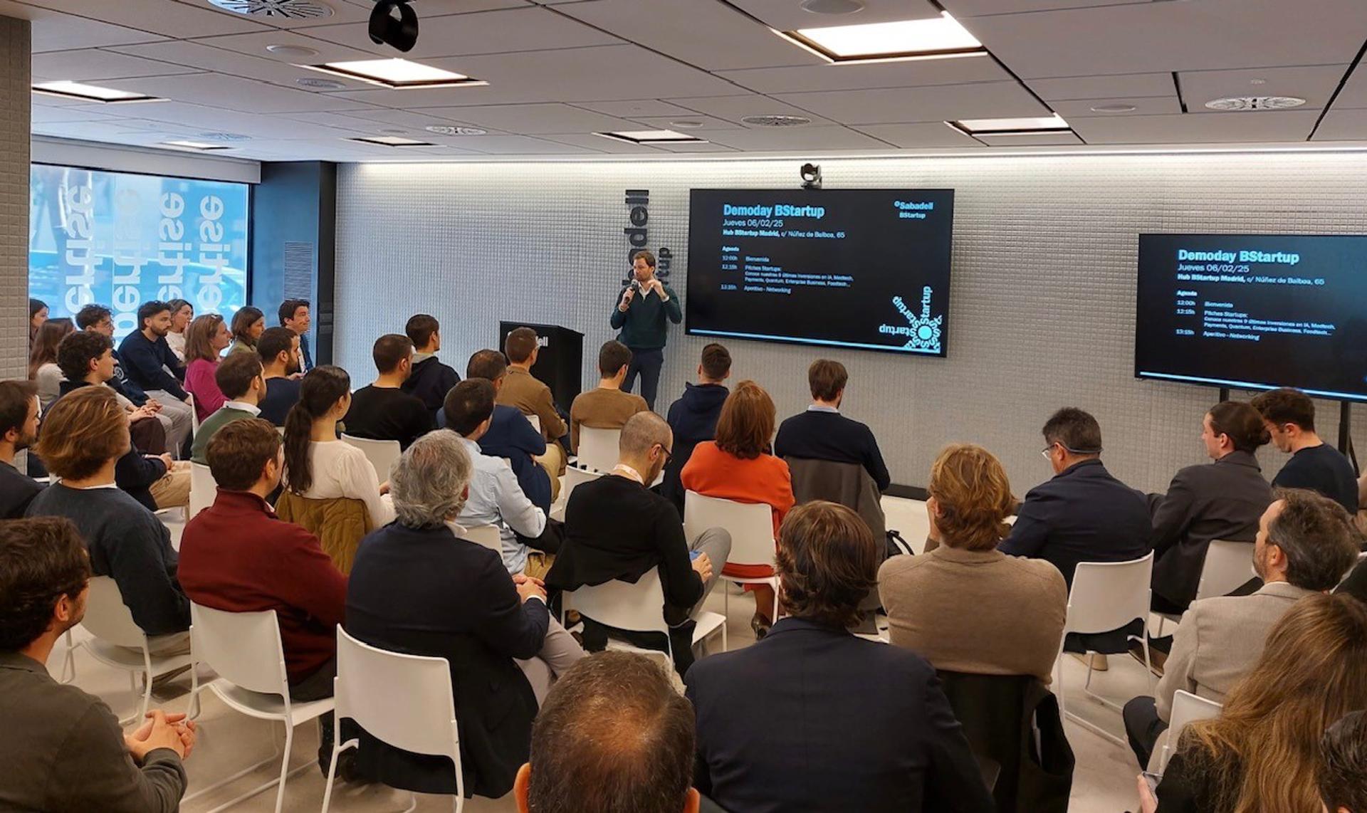 Presentación en Madrid de las nueve empresas emergentes en las que el Banco Sabadell invertirá durante 2025 a través de su servicio BStartup. EFE/BANCO SABADELL/CEDIDA/CRÉDITO OBLIGATORIO
