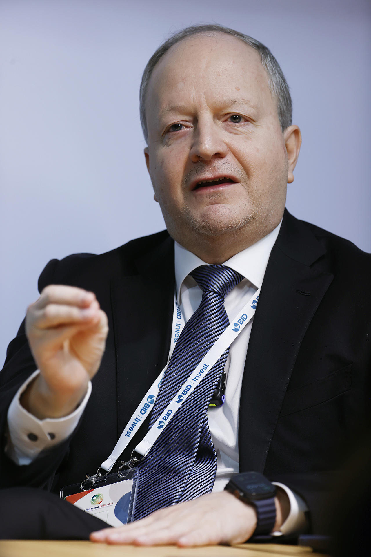Paraguayan Minister of Economy and Finance Carlos Fernández Valdovinos speaks during an interview with EFE in Santiago, Chile. EFE/Elvis González