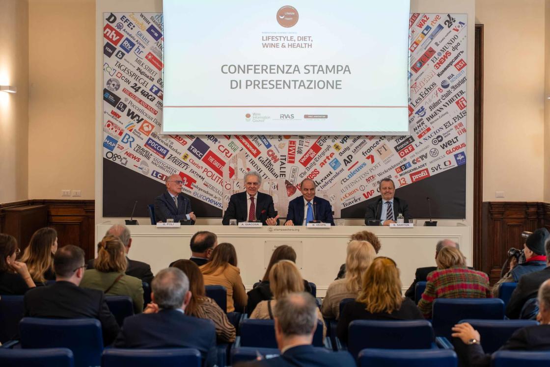 Rueda de prensa del Congreso Internacional Lifestyle, Diet, Wine and Health, que se celebra en Roma del 26 al 28 de marzo. EFE/IMAGEN CEDIDA POR LA ORGANIZACIÓN/CRÉDITO OBLIGATORIO/SOLO USO EDITORIAL